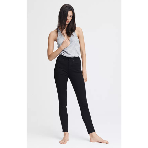 NWT Rag & Bone High Rise Skinny Black Jeans, 23 - Picture 4 of 13